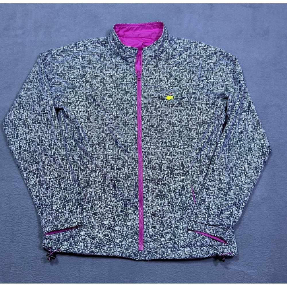 Masters Augusta National Jacket Womens L Reversible Pink Golf Full Zip Azalea